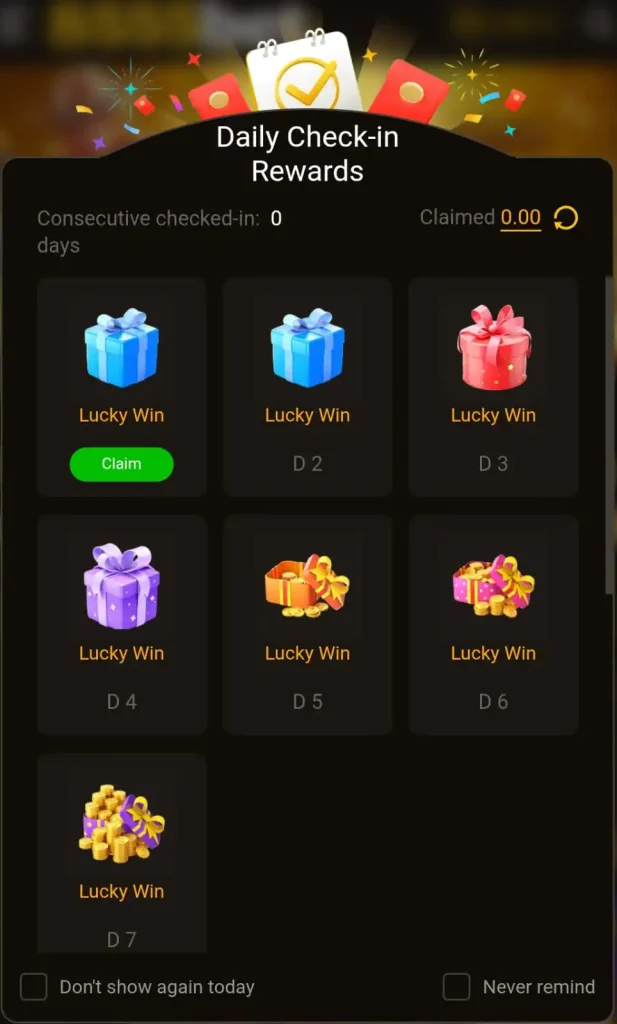 Daily Login Bonus