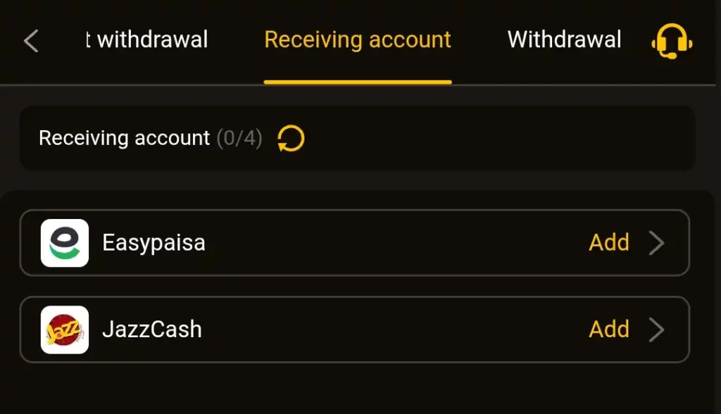 Withdraw money from 8555 Game